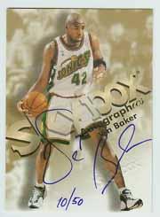 1998-99 SkyBox Premium Autographics Blue #9 Vin Baker