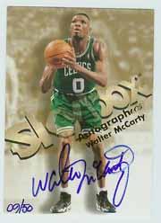 1998-99 SkyBox Premium Autographics Blue #81 Walter McCarty