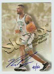 1998-99 SkyBox Premium Autographics Blue #85 Ron Mercer