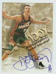 1998-99 SkyBox Premium Autographics Blue #110 Detlef Schrempf