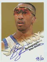 1998-99 SkyBox Premium Autographics Blue #112 Brian Skinner