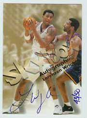 1998-99 SkyBox Premium Autographics Blue #139 Lorenzen Wright