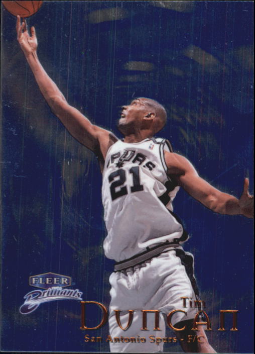 1998-99 Fleer Brilliants Blue #1 Tim Duncan