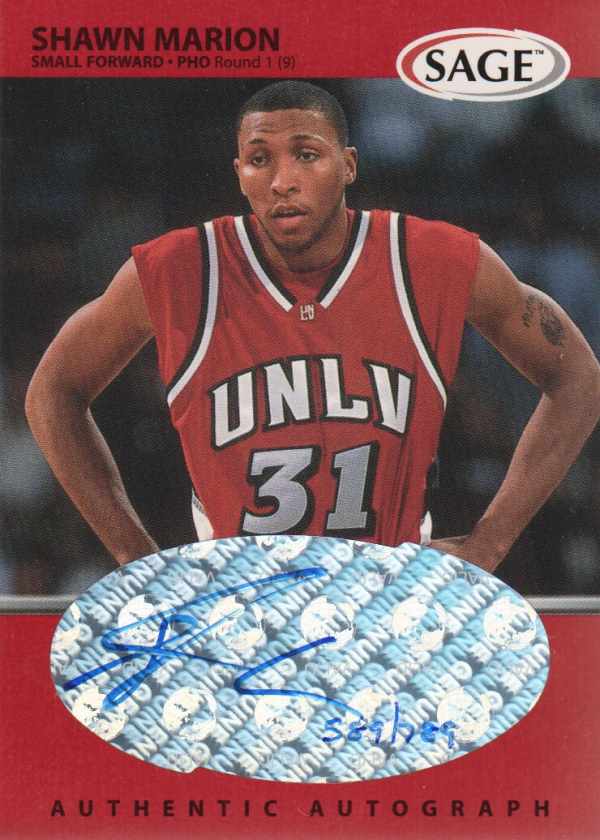 1999 SAGE Autographs #A34 Shawn Marion/789