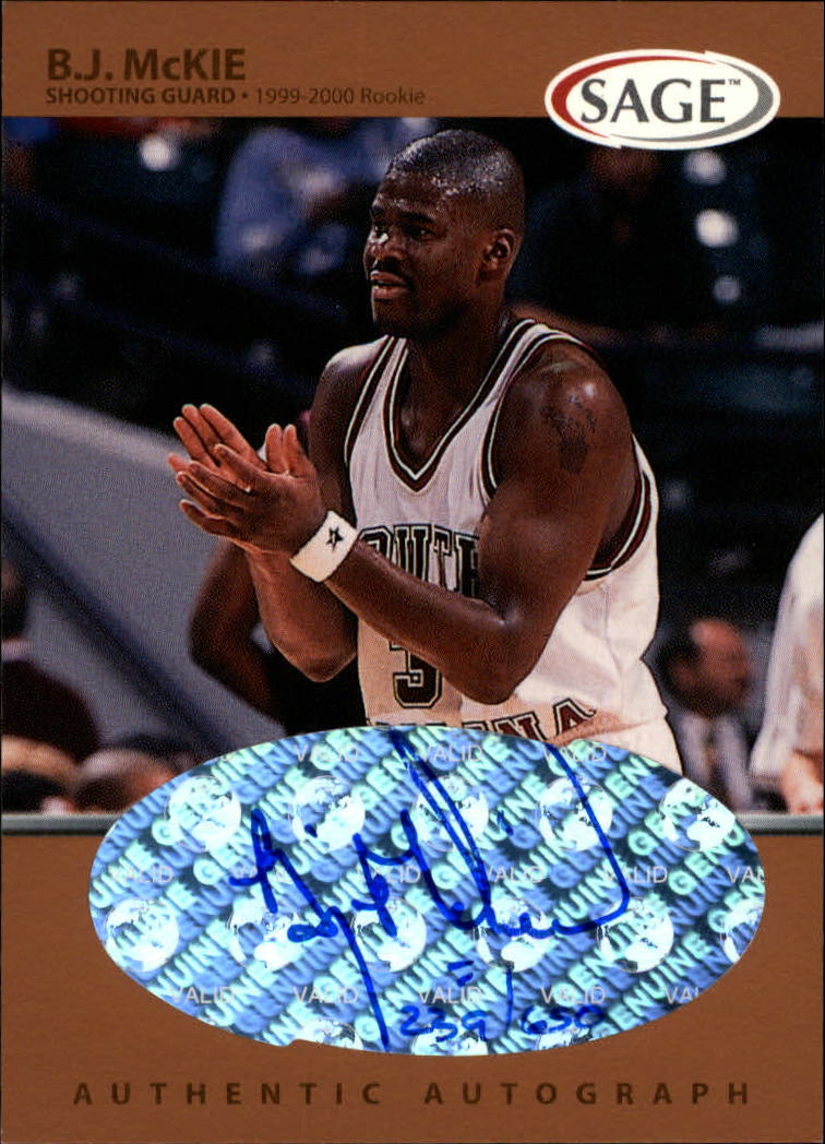 1999 SAGE Autographs Bronze #A35 B.J. McKie/650