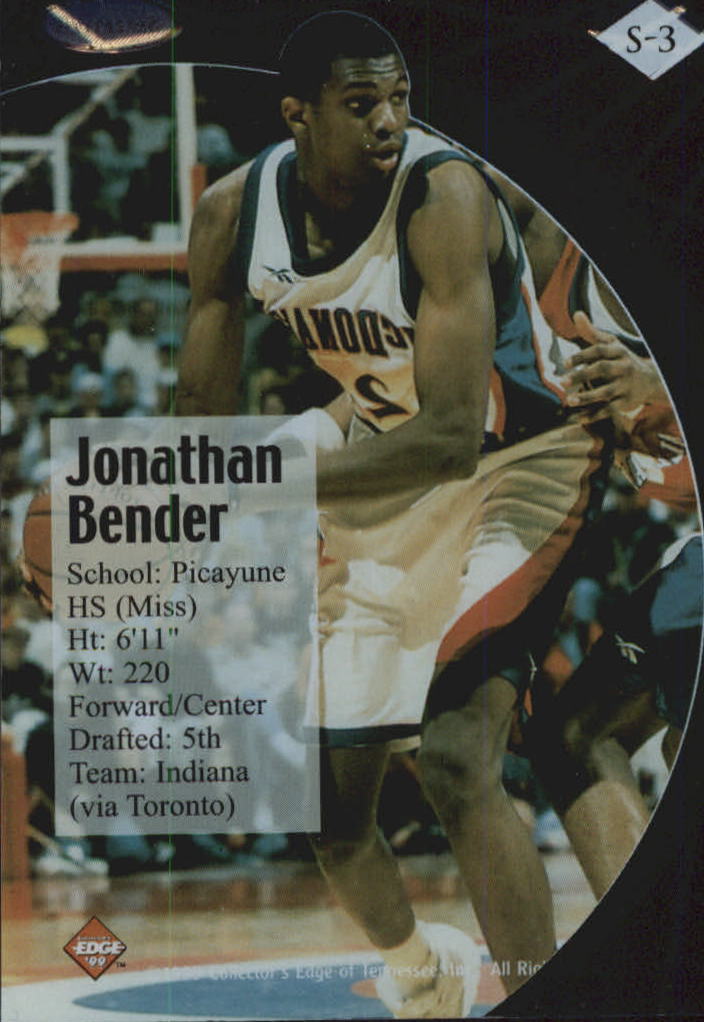 1999 Collector's Edge Rookie Rage Successors #S3 Jonathan Bender back image