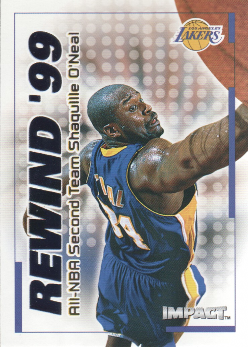 1999-00 SkyBox Impact Rewind '99 #RN22 Shaquille O'Neal