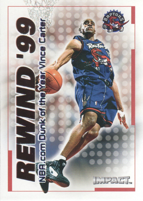 1999-00 SkyBox Impact Rewind '99 #RN40 Vince Carter