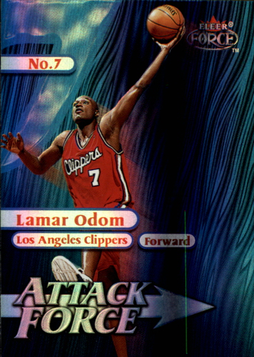 1999-00 Fleer Force Attack Force Forcefield #A2 Lamar Odom