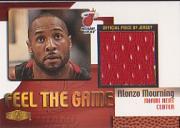 1999-00 Flair Showcase Feel the Game #8 Alonzo Mourning