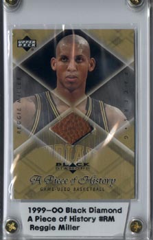 1999-00 Black Diamond A Piece of History #RM Reggie Miller H