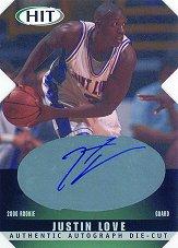 2000 SAGE HIT Autographs Emerald Cut #43 Justin Love