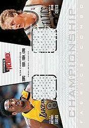2000-01 Ultimate Victory Championship Fabrics #CFC1 Kobe Bryant/25/Larry Bird