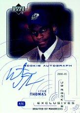 2000-01 Upper Deck Pros and Prospects UD Authentics Rookie Exclusives #ET Etan Thomas