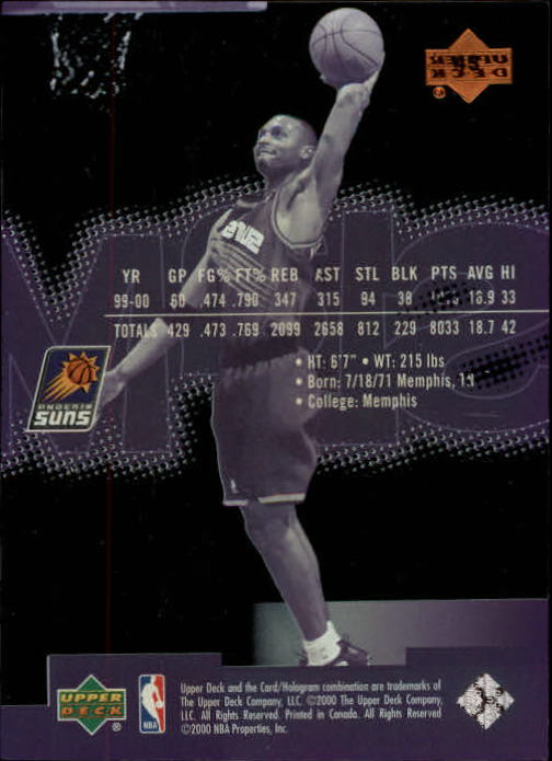 2000-01 Upper Deck Slam #43 Anfernee Hardaway back image
