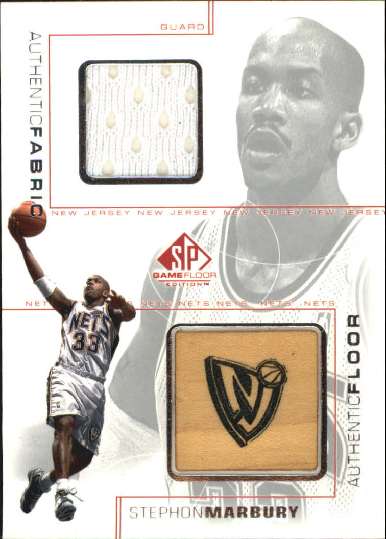 2000-01 SP Game Floor Authentic Fabric/Floor Combos #SMC Stephon Marbury