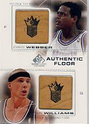 2000-01 SP Game Floor Authentic Floor Combos #C4 Chris Webber/Jason Williams