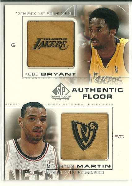2000-01 SP Game Floor Authentic Floor Combos #C19 Kobe Bryant/Kenyon Martin