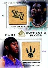 2000-01 SP Game Floor Authentic Floor Combos Gold #C29 Mateen Cleaves/Morris Peterson