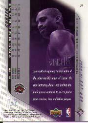 2000-01 SPx #79 Vince Carter back image