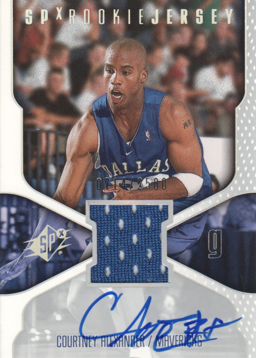 2000-01 SPx #113 Courtney Alexander JSY AU RC