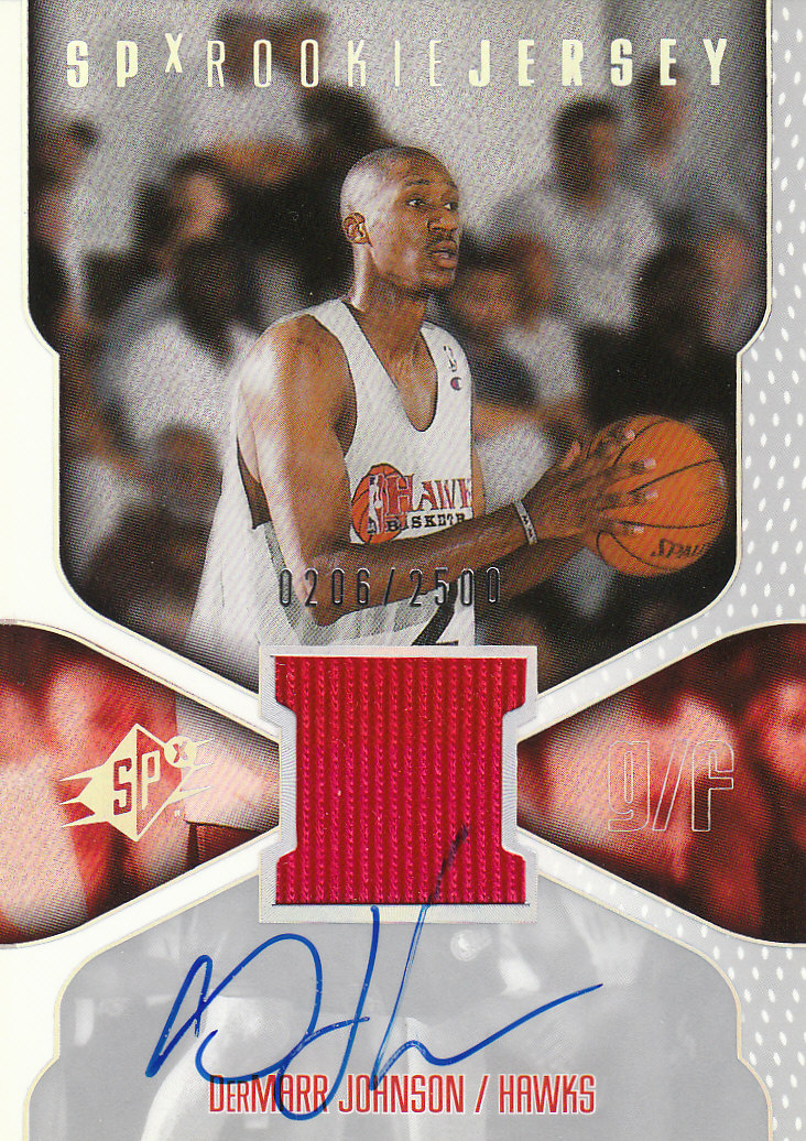 2000-01 SPx #117 Dermarr Johnson JSY AU RC