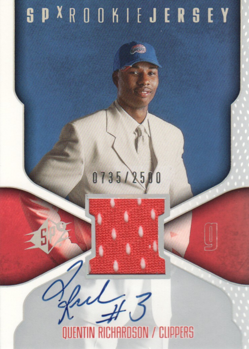 2000-01 SPx #122 Quentin Richardson JSY AU RC