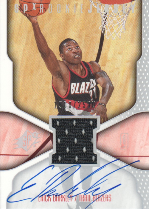 2000-01 SPx #124 Erick Barkley JSY AU RC