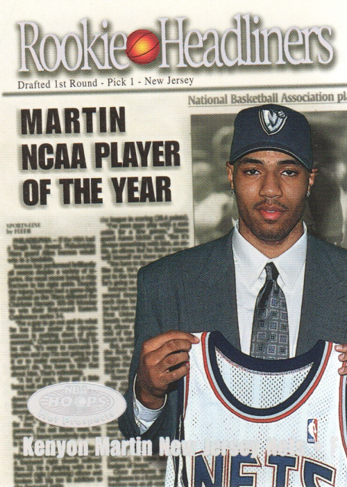 2000-01 Hoops Hot Prospects Rookie Headliners #RH1 Kenyon Martin