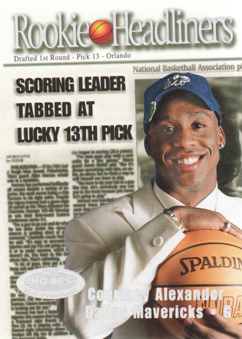 2000-01 Hoops Hot Prospects Rookie Headliners #RH7 Courtney Alexander