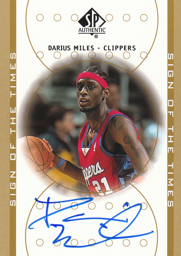 2000-01 SP Authentic Sign of the Times #DA Darius Miles