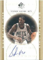 2000-01 SP Authentic Sign of the Times #SJ Stephen Jackson
