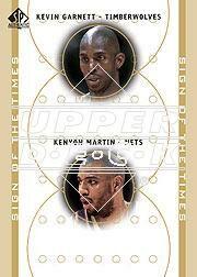 2000-01 SP Authentic Sign of the Times Double #KGKM Kevin Garnett/Kenyon Martin