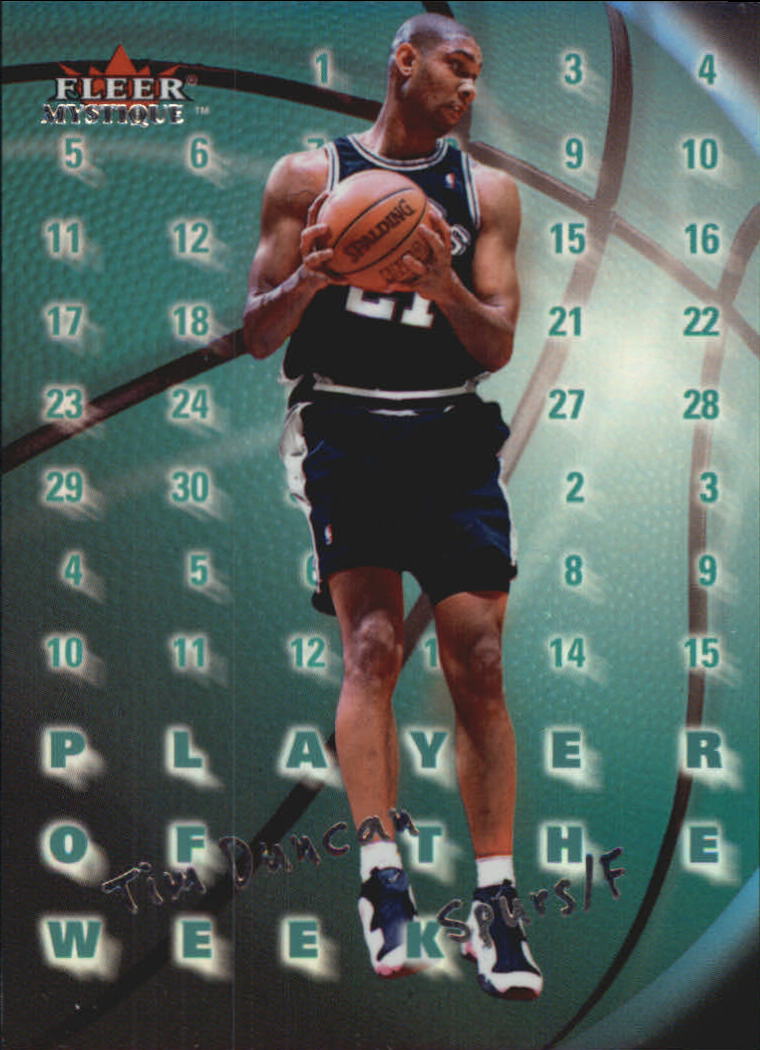 2000-01 Fleer Mystique Player of the Week #PW4 Tim Duncan