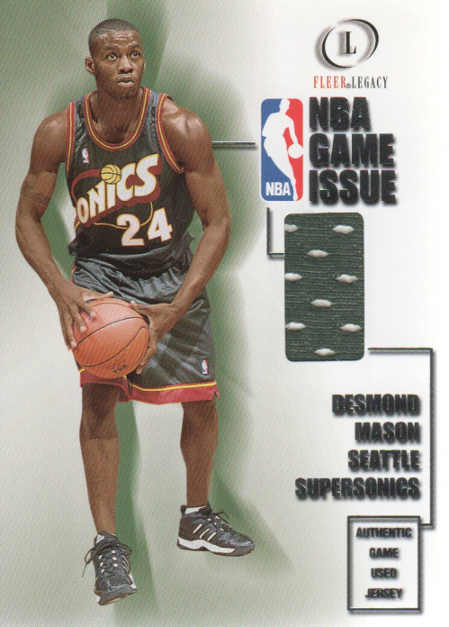 2000-01 Fleer Legacy NBA Game Issue #GI23 Desmond Mason