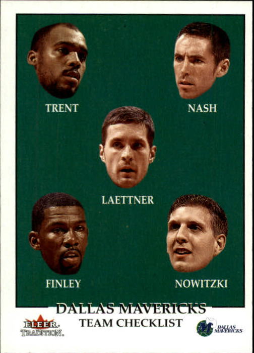 2000-01 Fleer #272 Gary Trent/Steve Nash/Christian Laettner/Michael Finley/Dirk Nowitzki