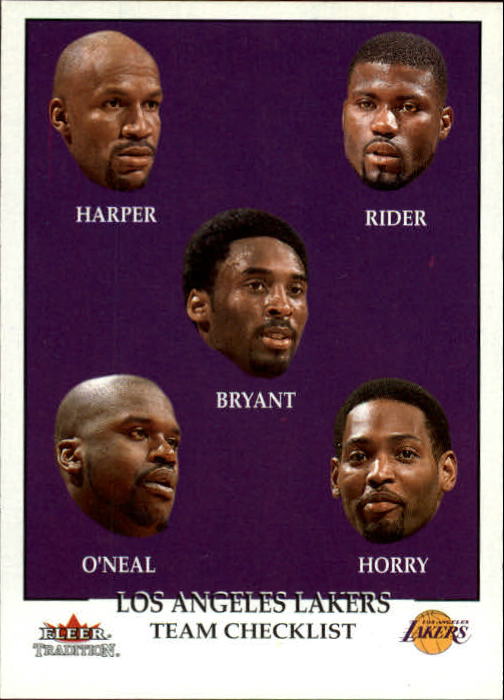 2000-01 Fleer #281 Ron Harper/Isaiah Rider/Kobe Bryant/Shaquille O'Neal/Robert Horry