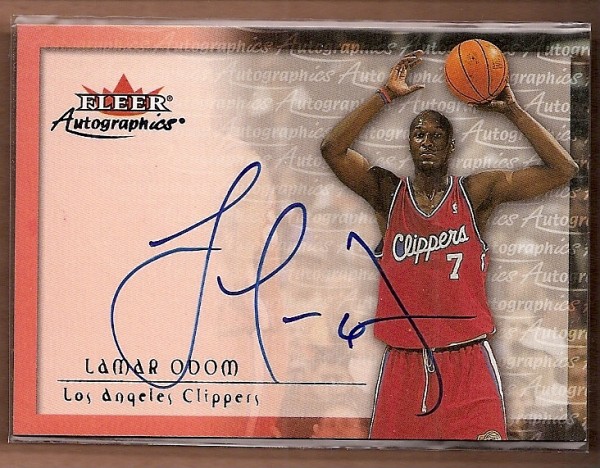 2000-01 Fleer Autographics #44 Lamar Odom