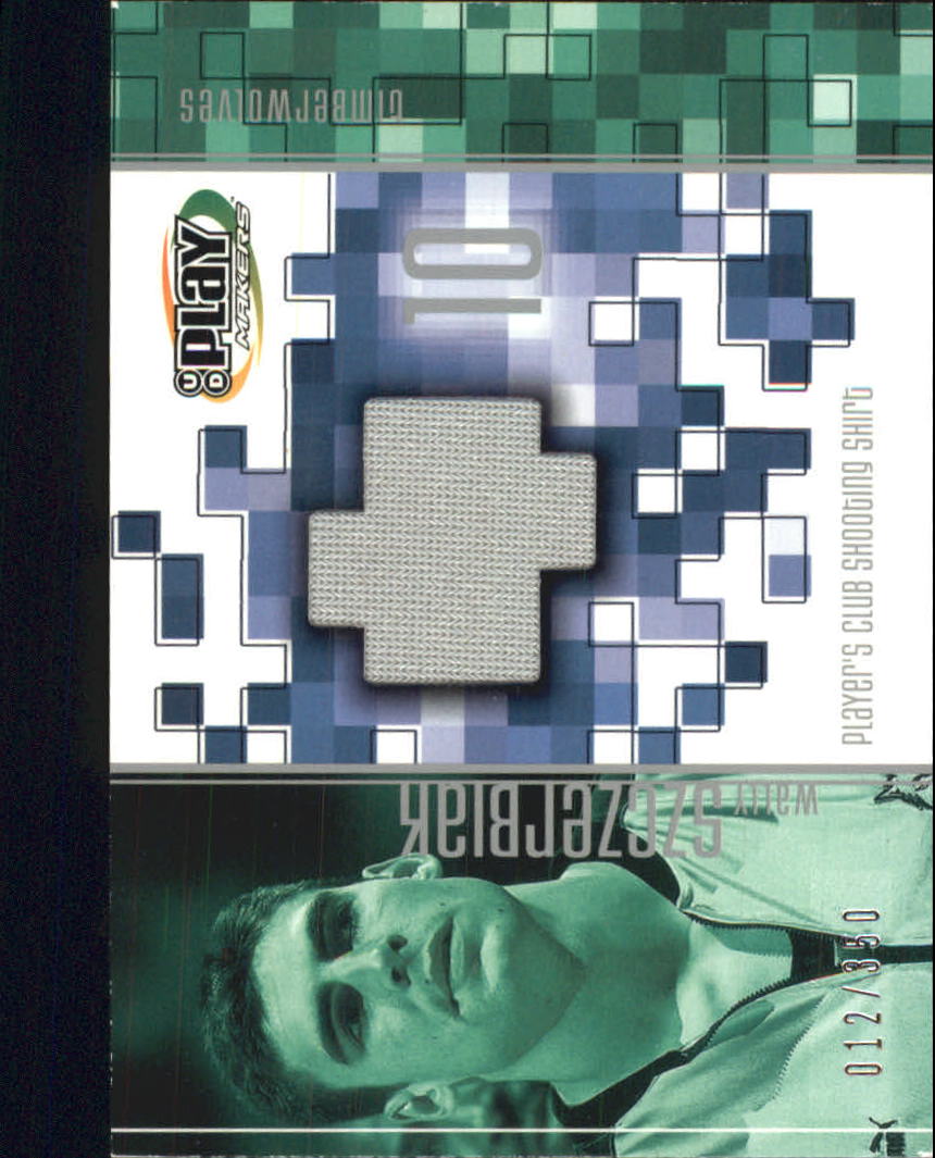 2001-02 Upper Deck Playmakers PC Shooting Shirt #WSS Wally Szczerbiak