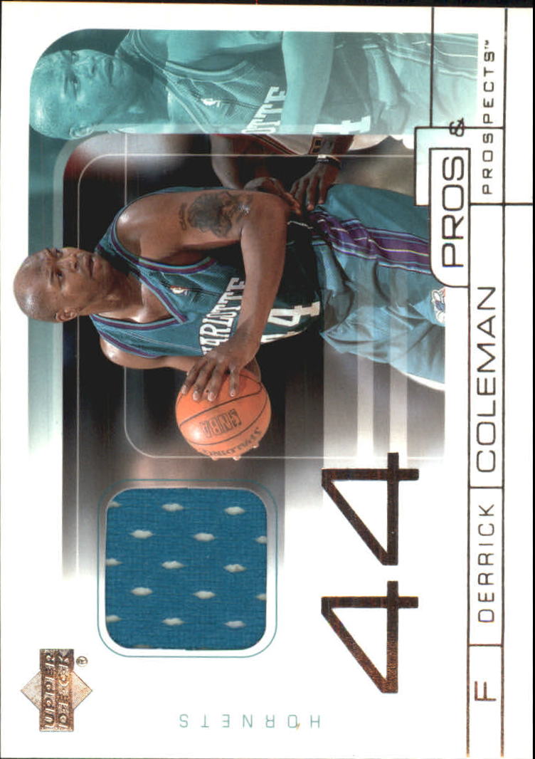 2001-02 Upper Deck Pros and Prospects Game Jerseys #DC Derrick Coleman