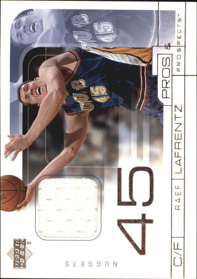 2001-02 Upper Deck Pros and Prospects Game Jerseys #RL Raef LaFrentz