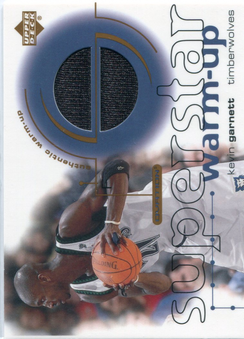 2001-02 Upper Deck Ovation Superstar Warm-Ups #KG Kevin Garnett