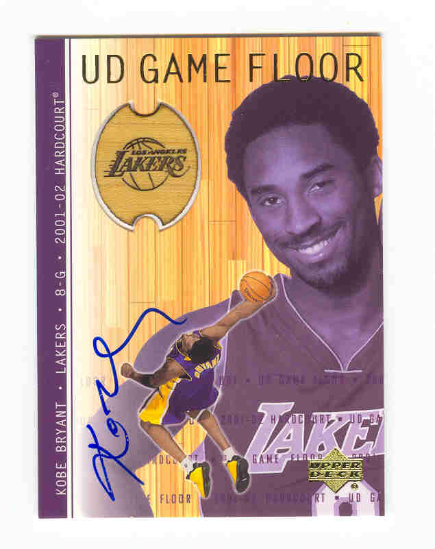 2001-02 Upper Deck Hardcourt UD Game Floor Autographs #KBA Kobe Bryant