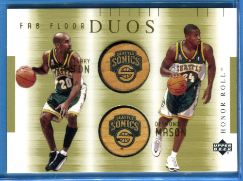 2001-02 Upper Deck Honor Roll Fab Floor Duos #17 Gary Payton/Desmond Mason