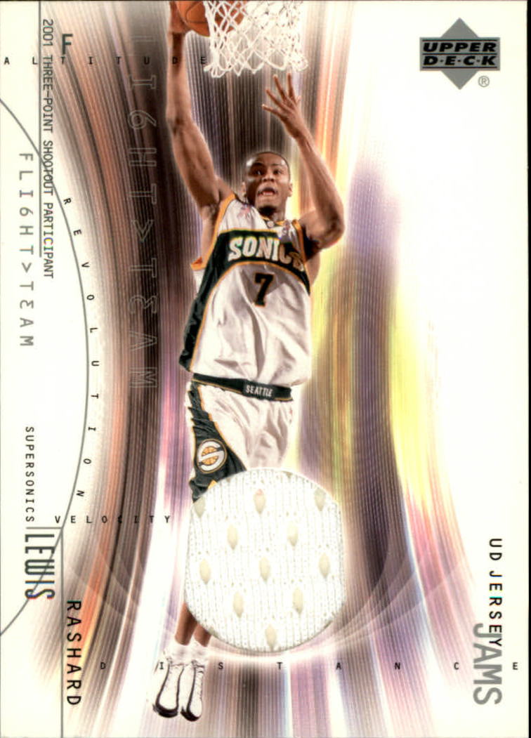 2001-02 Upper Deck Flight Team UD Jersey Jams #RLJ Rashard Lewis