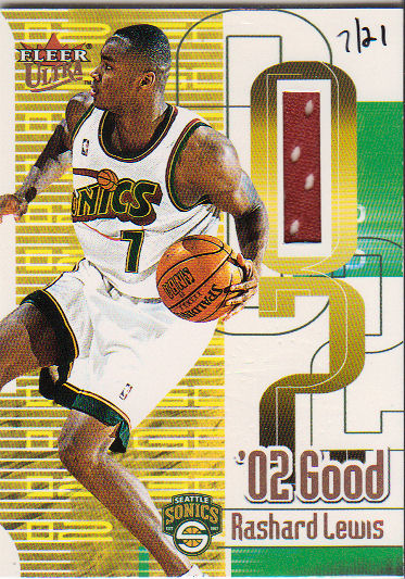 2001-02 Ultra 02 Good Game Worn #17 Rashard Lewis