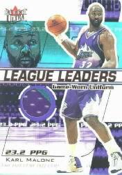 2001-02 Ultra League Leaders Game Worn #5 Karl Malone