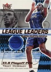 2001-02 Ultra League Leaders Game Worn #8 Tracy McGrady