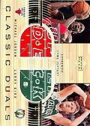 2001-02 Upper Deck Classic Duals Jerseys #MJ/LB Michael Jordan/Larry Bird