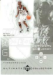 2001-02 Ultimate Collection Jerseys Silver #KG Kevin Garnett